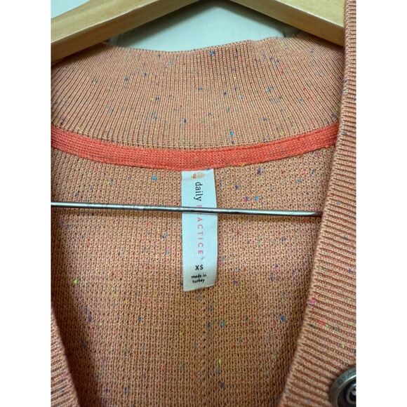 Anthropologie Daily Practice Long Sleeve Waffle Knit Pullover - Peachy - XS - Picture 2 of 3